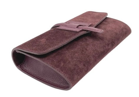 DATE NIGHT ITALIAN FLAP CLUTCH - BURGUNDY OR CHOCOLATE