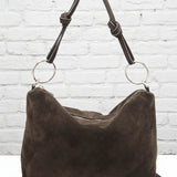 ON THE GO SUEDE LEATHER SHOULDER BAG - BROWN, BURGUNDY OR CAMEL