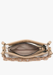 TRACIE GAME DAY CLEAR PURSE - TAUPE