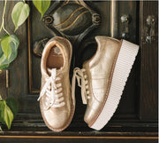 MARCELL GOLD PLATFORM SNEAKERS