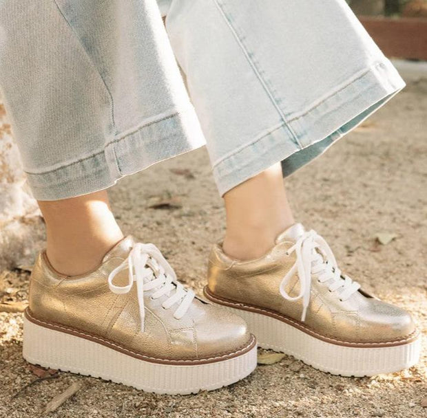 MARCELL GOLD PLATFORM SNEAKERS