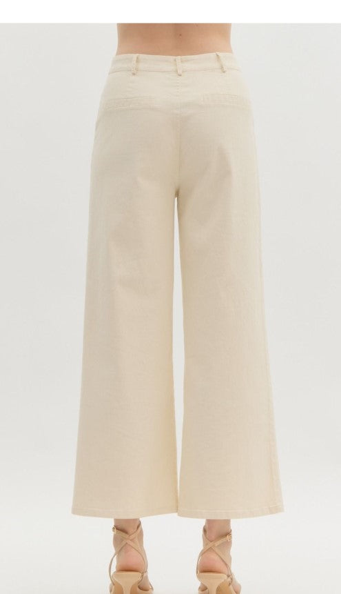 ENTRO FLAWLESS BEHAVIOR HIGH WAISTED WIDE LEG PANTS