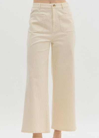 ENTRO FLAWLESS BEHAVIOR HIGH WAISTED WIDE LEG PANTS