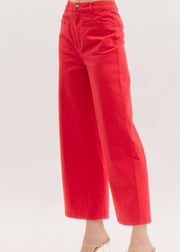 ENTRO FLAWLESS BEHAVIOR HIGH WAISTED WIDE LEG PANTS