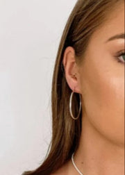 SHEILA FAJL:  STELLA LARGE SILVER HOOPS