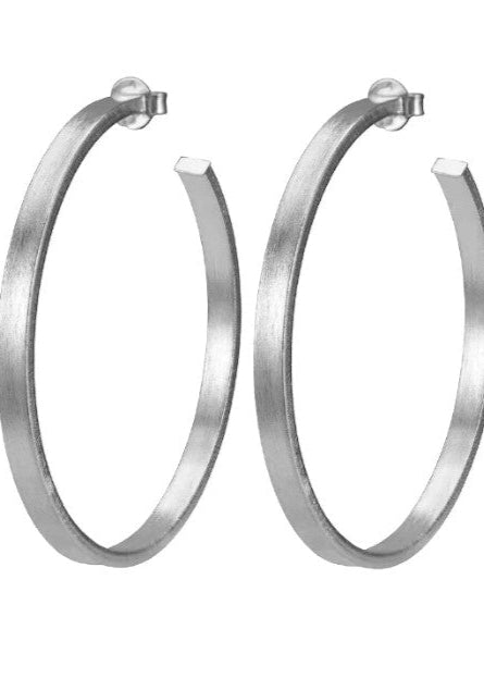 SHEILA FAJL LUNARIA SILVER HOOPS