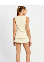 ROOFTOP BAR YELLOW JACQUARD ROMPER