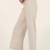 KUT MEG HIGH RISE WIDE LEG JEANS - CANVAS COLOR