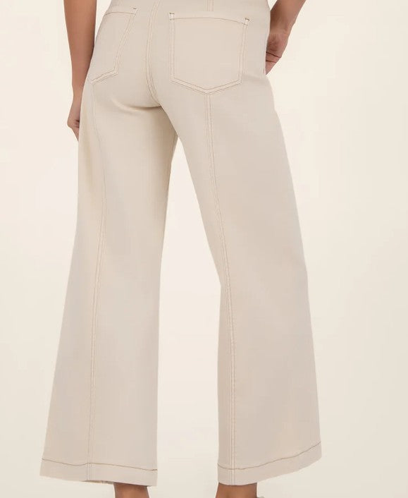 KUT MEG HIGH RISE WIDE LEG JEANS - CANVAS COLOR