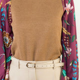 SEASON OF BLOOMS MIXED MEDIA BLOUSE