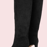 ADRIANA TALL SUEDE BOOTS - BLACK OR BEIGE
