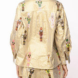 ONLINE EXCLUSIVE: QUEEN OF SPARKLES GOLD STRIPE SEQUIN NUTCRACKER TOP