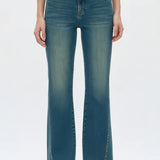 ONLINE EXCLUSIVE:  BAYEAS HIGH RISE WIDE LEG JEANS WITH STUDS