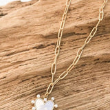 VIRTUE - GIVE ME YOUR HEART PAPERCLIP PEARL STUDDED NECKLACE