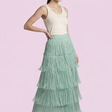 BRING THE DRAMA TIERED FRINGE SKIRT - ASSORTED COLORS