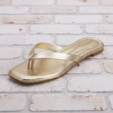 BAMBOO POINTER THONG SANDAL - BLUE OR GOLD
