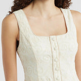 GRAND ENTRANCE EMBROIDERED MIDI DRESS