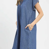 DENIM DREAMS STONE WASH MIDI DRESS