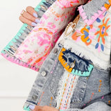 FLOWER POWER EMBROIDERED DENIM JACKET