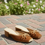 GENEVA HONEY VELVET SLIDES