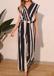 GLASS HALF FULL SIENA STRIPE WIDE LEG PANTS