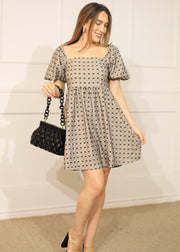 TAKE A BOW PUFF SLEEVE DRESS