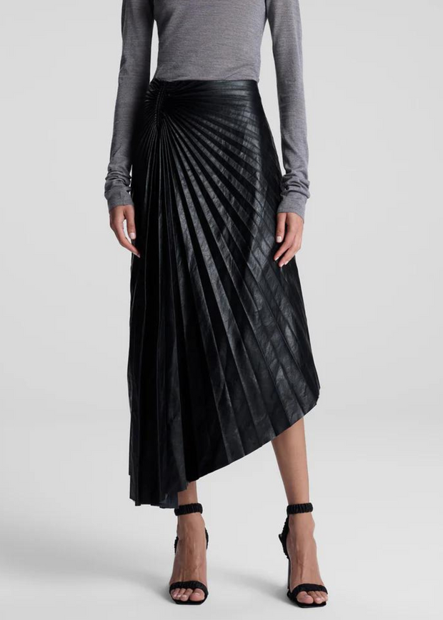 TRACY TEXTURED VEGAN LEATHER SKIRT