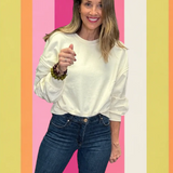 GOOD VIBES IVORY SWEATSHIRT