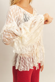 DELICATE DREAMS LACE BLOUSE
