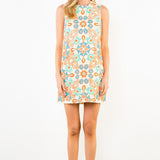 SEASIDE EXCURSIONS CREAM EMBROIDERED DRESS
