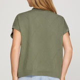 CASUAL CUES DROP SHOULDER SWEATER