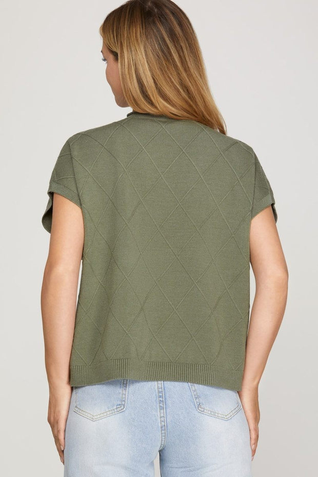 CASUAL CUES DROP SHOULDER SWEATER