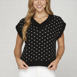 COZY COUTURE BLACK SWEATER VEST
