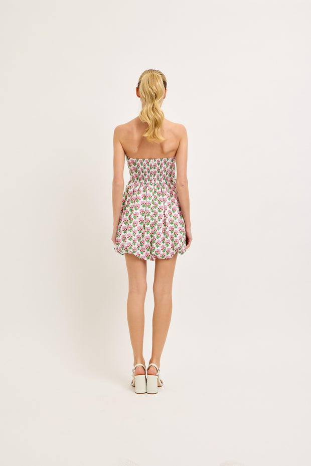 BRIGHTER SIDE PINK FLORAL MINI DRESS