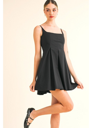 FLAWLESSLY FLIRTY ALINE PLEATED MINI DRESS