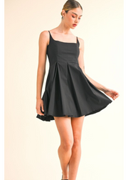 FLAWLESSLY FLIRTY ALINE PLEATED MINI DRESS