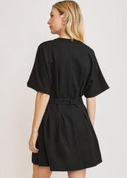 SIMPLY SWEET PLEATED DOLMAN SLEEVE DRESS