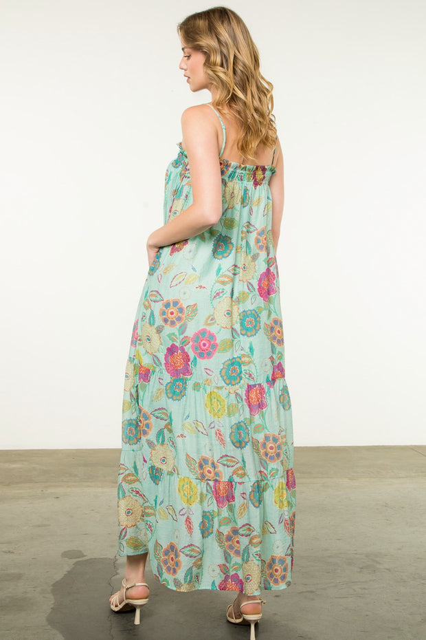 BOHO TRAVELS FLORAL MAXI DRESS