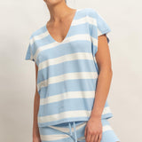 SIMPLE AND SWEET STRIPE SHORT SET - BLACK OR BLUE