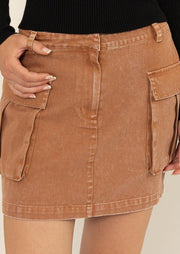 CARGO READY MINERAL WASHED SKIRT