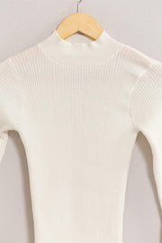 NOT SO BASIC RIBBED LONG SLEEVE TOP - BLACK OR IVORY