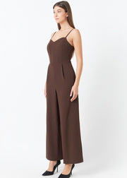 FLIRTACIOUS ATTITUDE BUSTIER WIDE LEG JUMPSUIT