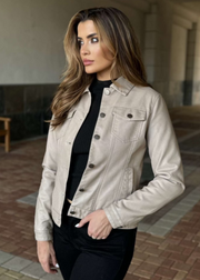 FASHIONABLY FAUX LEATHER JACKET