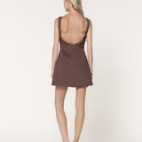 FLIRTY AT HEART CHOCOLATE MINI DRESS