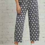 WINE AND UNWIND POLKA DOT BARREL JOGGERS