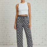 WINE AND UNWIND POLKA DOT BARREL JOGGERS