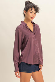SIMPLE AND CHIC BLOUSE - BLACK, TAUPE OR PLUM