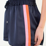 NAVY SPORTY SPICE TRACK SHORTS