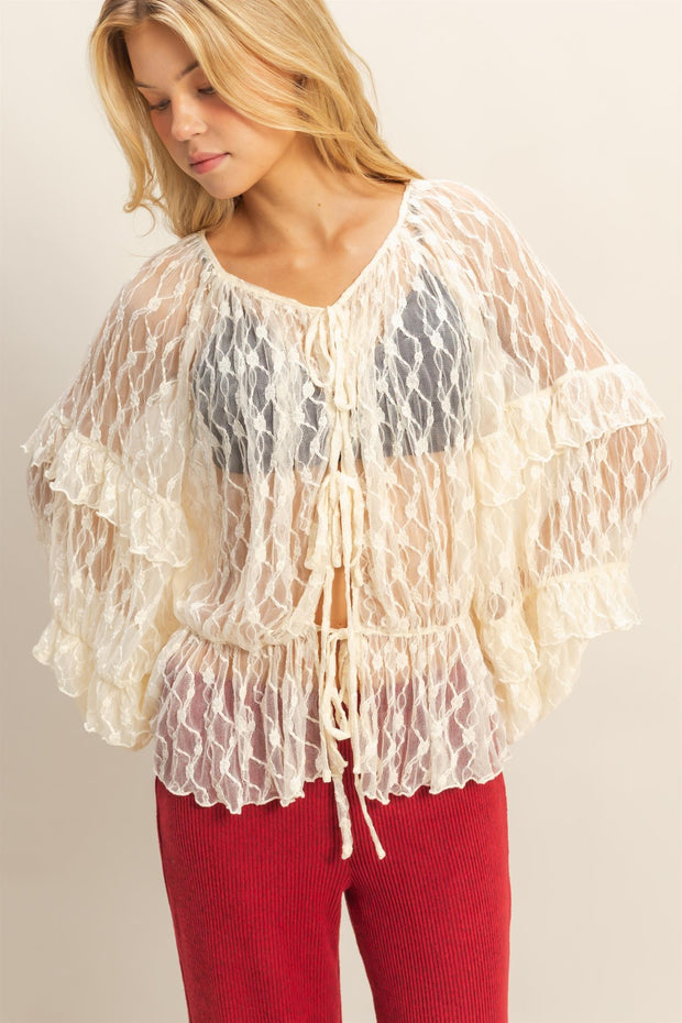 DELICATE DREAMS LACE BLOUSE