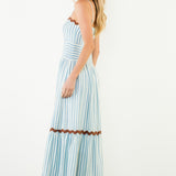 BALI GIRLS TRIP STRIPED MAXI DRESS